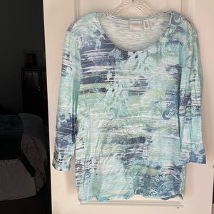 Chicos patterned top size 2